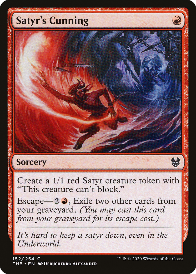 Satyr's Cunning (THB-152) - Theros Beyond Death - Premium MTG Single from Wizards of the Coast - Just $0.08! Shop now at Game Crave Tournament Store