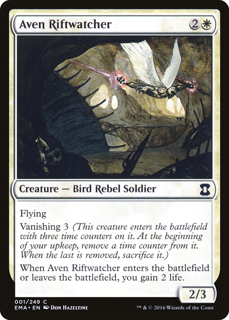 Aven Riftwatcher (EMA-001) - Eternal Masters Foil - Premium MTG Single from Wizards of the Coast - Just $0.08! Shop now at Game Crave Tournament Store