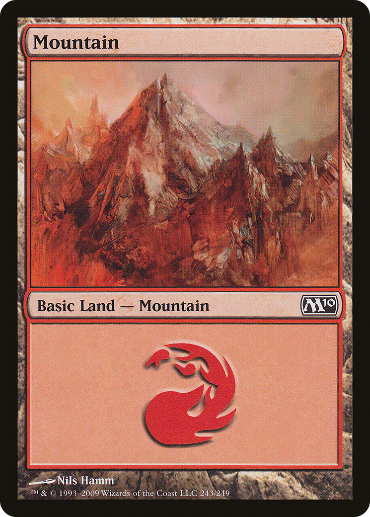 Mountain (M10-243) - Magic 2010 Foil - Premium MTG Single from Wizards of the Coast - Just $0.18! Shop now at Game Crave Tournament Store