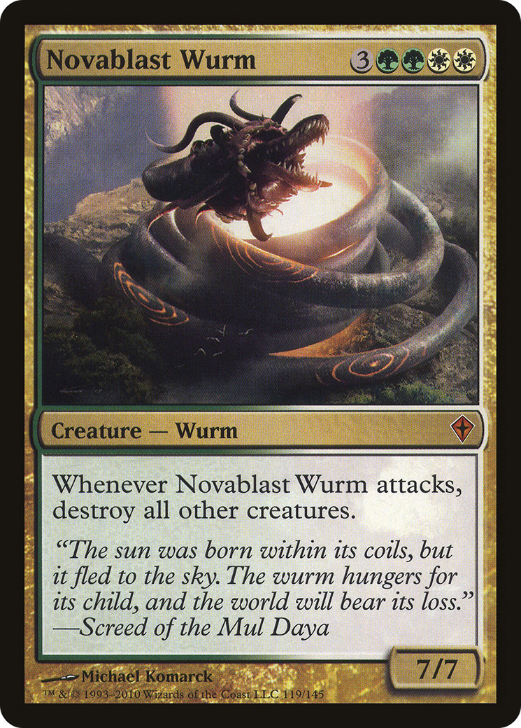 Novablast Wurm (WWK-119) - Worldwake Foil - Premium MTG Single from Wizards of the Coast - Just $3.04! Shop now at Game Crave Tournament Store