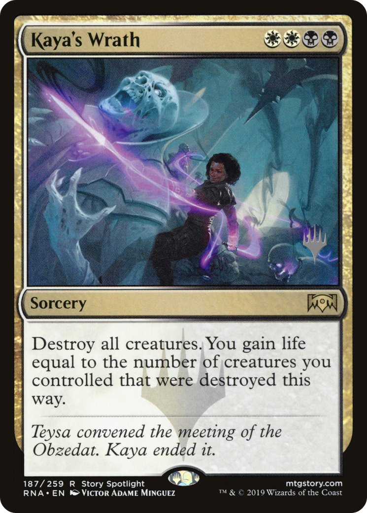 Kaya's Wrath (PRNA-187P) - Ravnica Allegiance Promos - Premium MTG Single from Wizards of the Coast - Just $0.11! Shop now at Game Crave Tournament Store