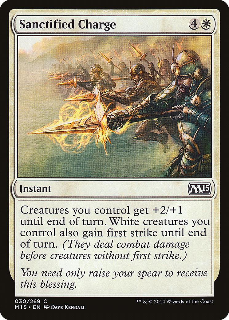 Sanctified Charge (M15-030) - Magic 2015 - Premium MTG Single from Wizards of the Coast - Just $0.25! Shop now at Game Crave Tournament Store