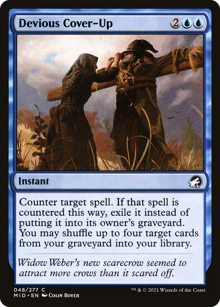 Devious Cover-Up (MID-048) - Innistrad: Midnight Hunt - Premium MTG Single from Wizards of the Coast - Just $0.08! Shop now at Game Crave Tournament Store