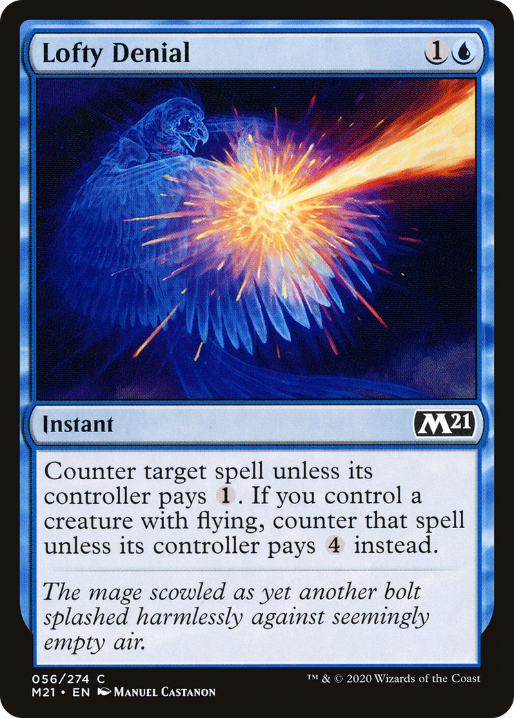 Lofty Denial (M21-056) - Core Set 2021 - Premium MTG Single from Wizards of the Coast - Just $0.08! Shop now at Game Crave Tournament Store