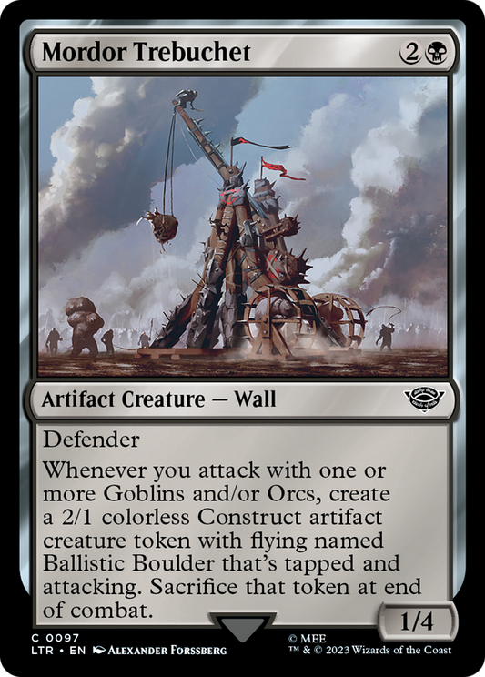 Mordor Trebuchet (LTR-097) - The Lord of the Rings: Tales of Middle-earth - Premium MTG Single from Wizards of the Coast - Just $0.25! Shop now at Game Crave Tournament Store
