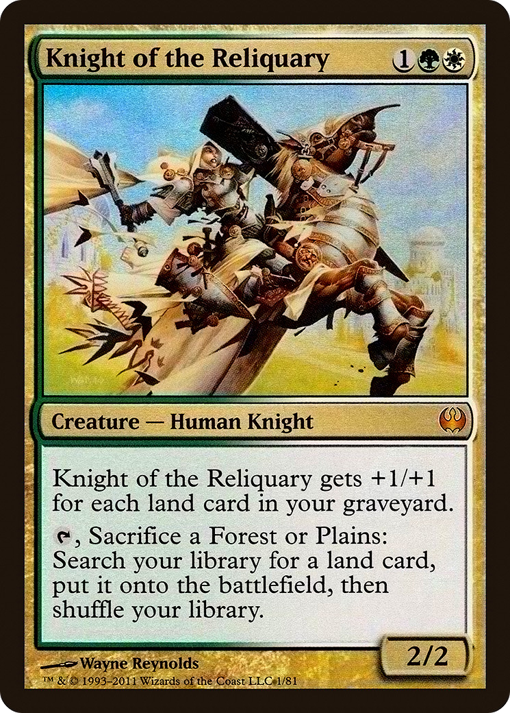 Knight of the Reliquary (DDG-001) - Duel Decks: Knights vs. Dragons Foil - Premium MTG Single from Wizards of the Coast - Just $0.48! Shop now at Game Crave Tournament Store
