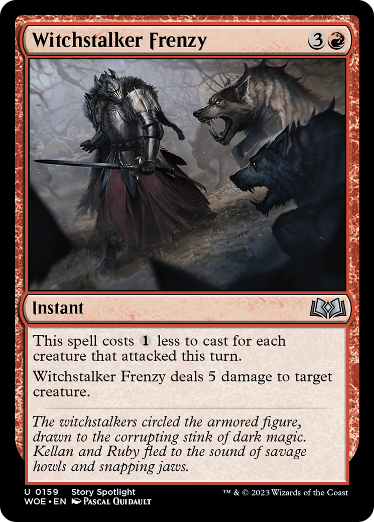 Witchstalker Frenzy (WOE-159) - Wilds of Eldraine Foil - Premium MTG Single from Wizards of the Coast - Just $0.08! Shop now at Game Crave Tournament Store