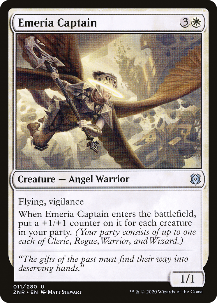 Emeria Captain (ZNR-011) - Zendikar Rising Foil - Premium MTG Single from Wizards of the Coast - Just $0.08! Shop now at Game Crave Tournament Store