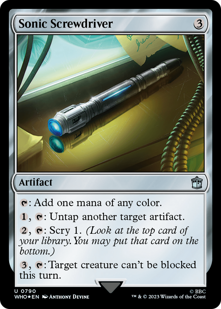 Sonic Screwdriver (WHO-790) - Doctor Who Foil - Premium MTG Single from Wizards of the Coast - Just $3.90! Shop now at Game Crave Tournament Store