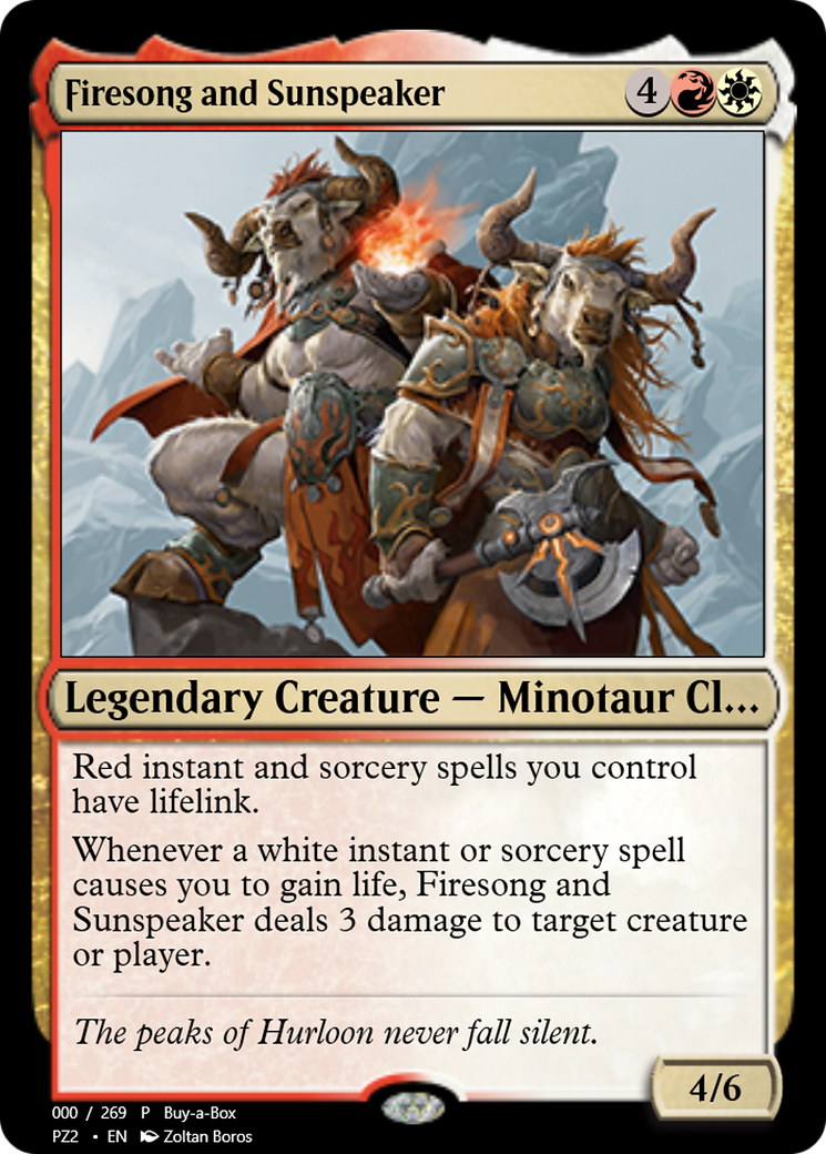 Firesong and Sunspeaker (PZ2-68076) - Treasure Chest Foil - Premium MTG Single from Wizards of the Coast - Just $0! Shop now at Game Crave Tournament Store