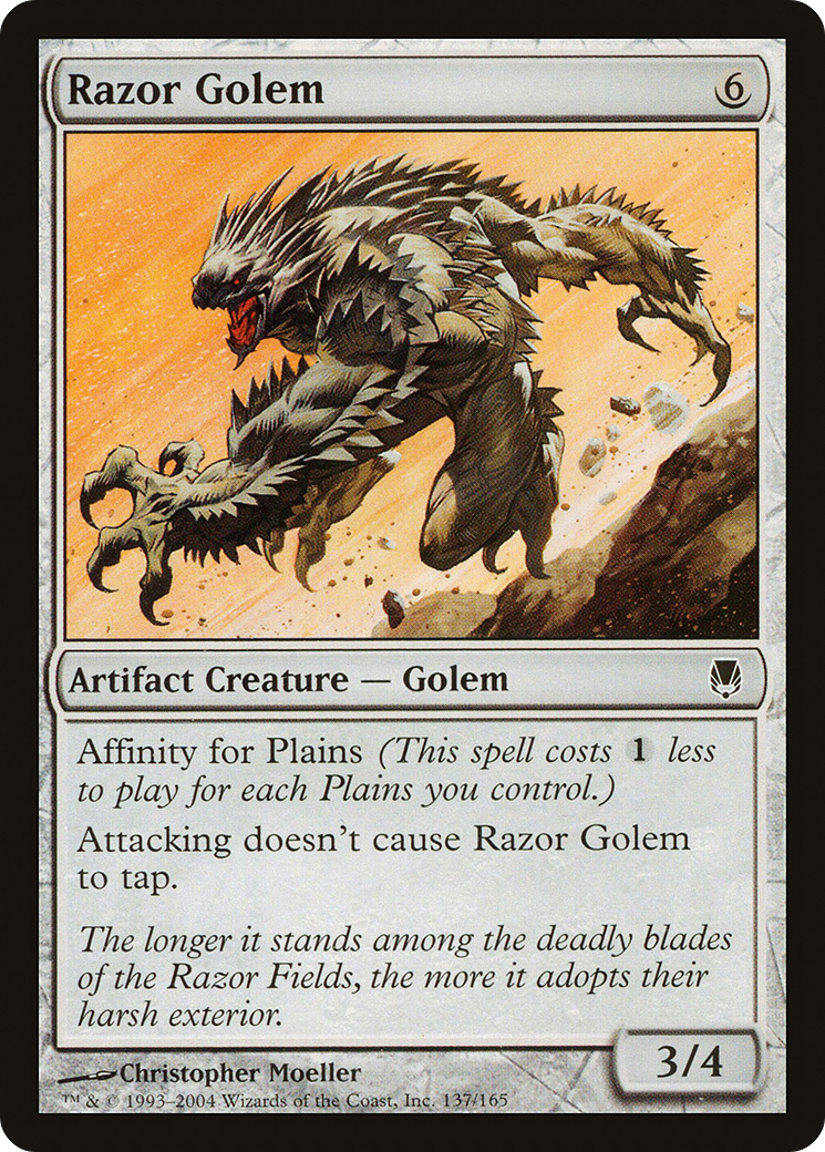 Razor Golem (DST-137) - Darksteel - Premium MTG Single from Wizards of the Coast - Just $0.08! Shop now at Game Crave Tournament Store