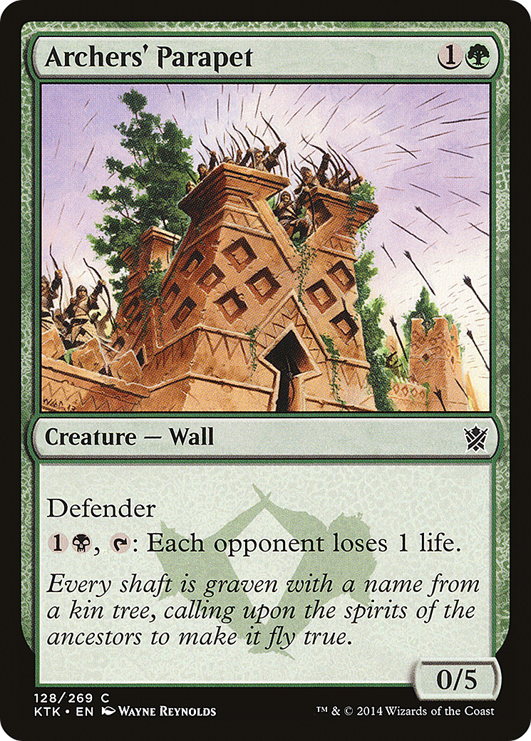 Archers' Parapet (KTK-128) - Khans of Tarkir Foil - Premium MTG Single from Wizards of the Coast - Just $0.08! Shop now at Game Crave Tournament Store