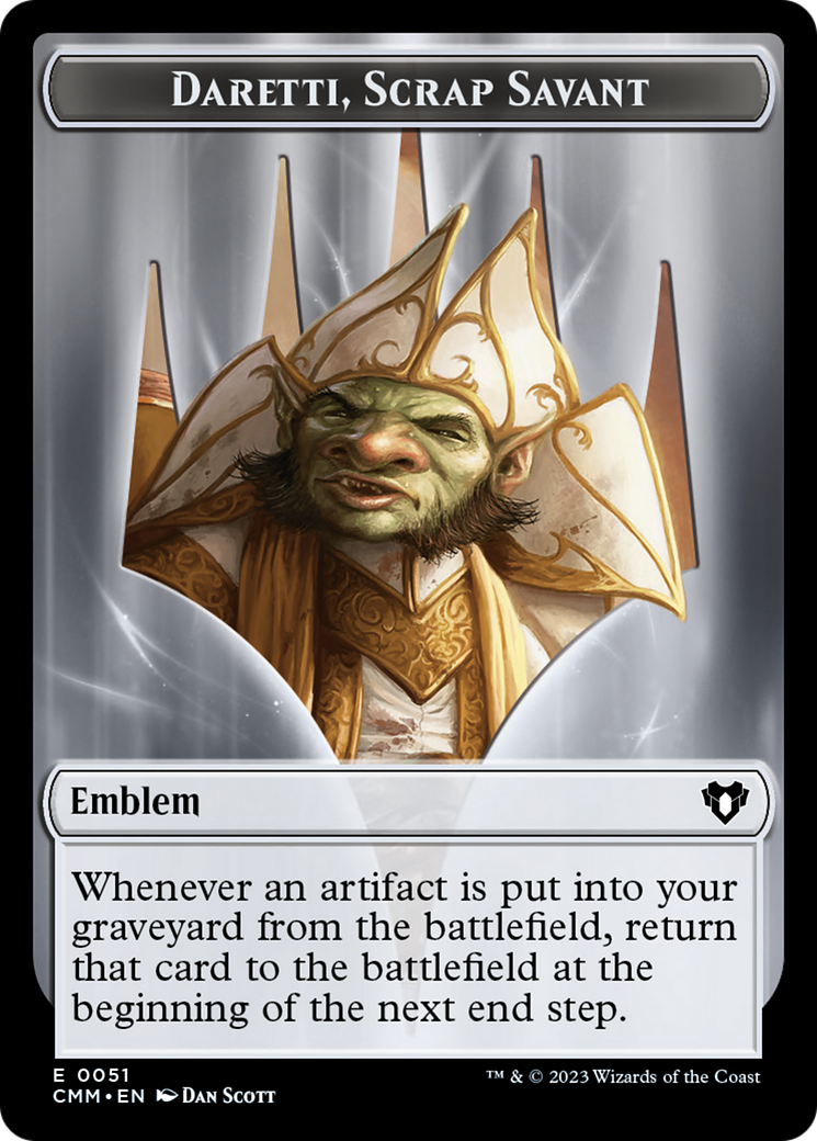 Daretti, Scrap Savant Emblem (TCMM-051) - Commander Masters Tokens - Premium MTG Single from Wizards of the Coast - Just $0! Shop now at Game Crave Tournament Store