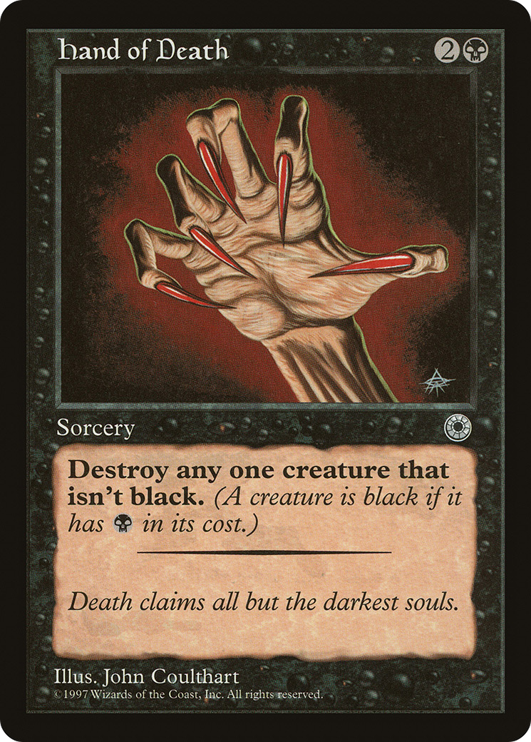Hand of Death (POR-96†) - Portal - Premium MTG Single from Wizards of the Coast - Just $0.08! Shop now at Game Crave Tournament Store