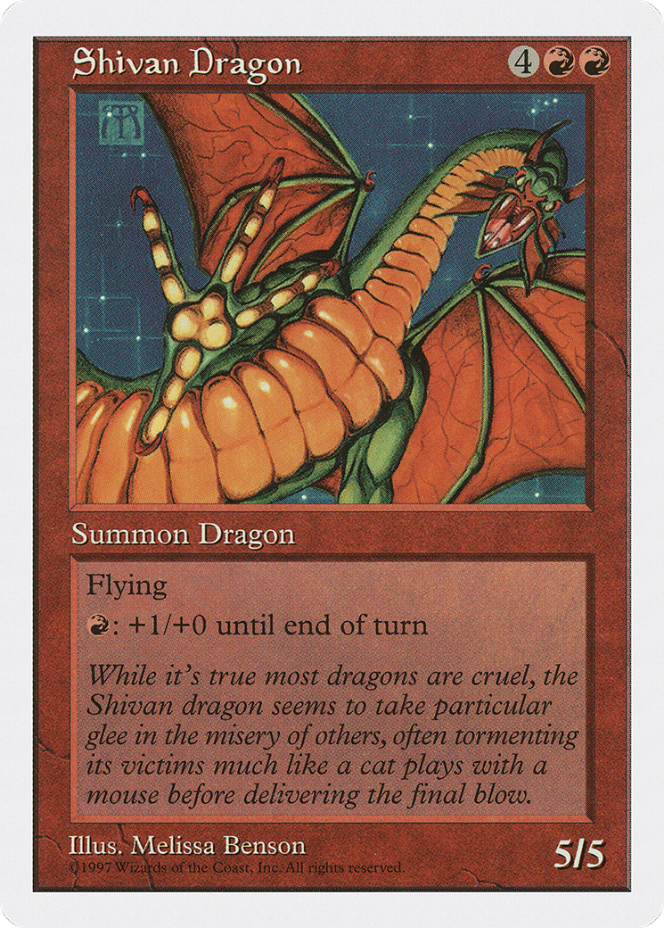 Shivan Dragon (5ED-267) - Fifth Edition - Premium MTG Single from Wizards of the Coast - Just $0.97! Shop now at Game Crave Tournament Store