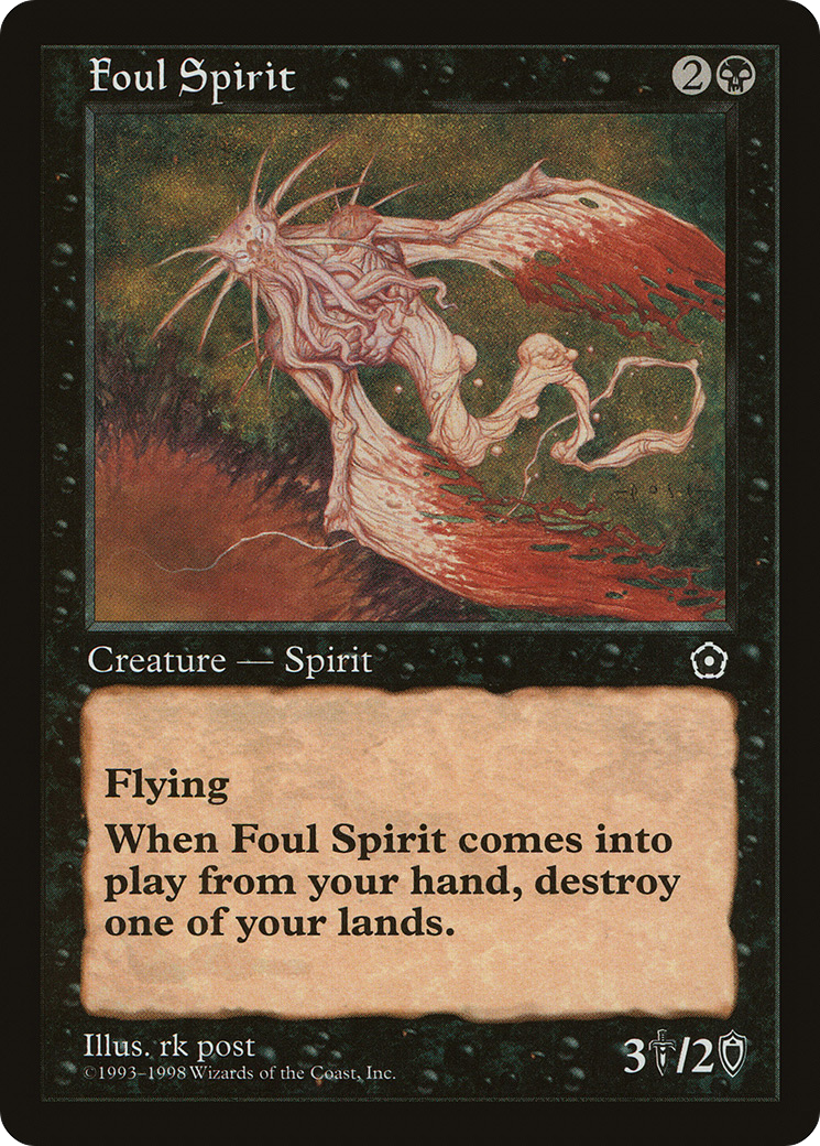 Foul Spirit (P02-073) - Portal Second Age - Premium MTG Single from Wizards of the Coast - Just $0.13! Shop now at Game Crave Tournament Store