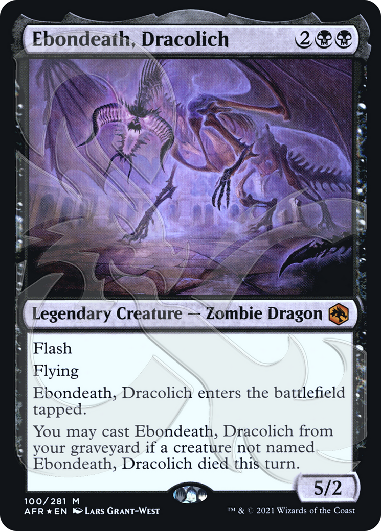 Ebondeath, Dracolich (PAFR-100A) - Adventures in the Forgotten Realms Promos Foil - Premium MTG Single from Wizards of the Coast - Just $6.44! Shop now at Game Crave Tournament Store