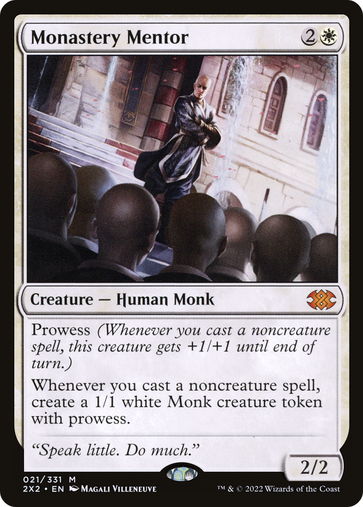 Monastery Mentor (2X2-021) - Double Masters 2022 - Premium MTG Single from Wizards of the Coast - Just $0.72! Shop now at Game Crave Tournament Store