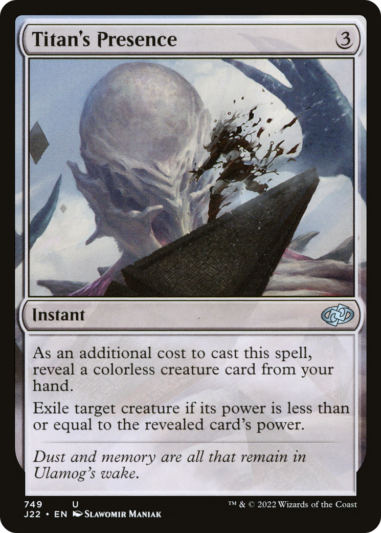 Titan's Presence (J22-749) - Jumpstart 2022 - Premium MTG Single from Wizards of the Coast - Just $0.25! Shop now at Game Crave Tournament Store
