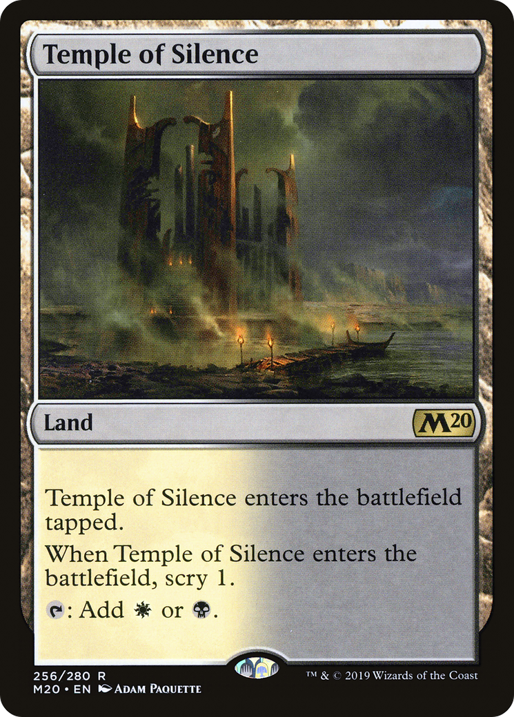 Temple of Silence (M20-256) - Core Set 2020 Foil - Premium MTG Single from Wizards of the Coast - Just $0.10! Shop now at Game Crave Tournament Store