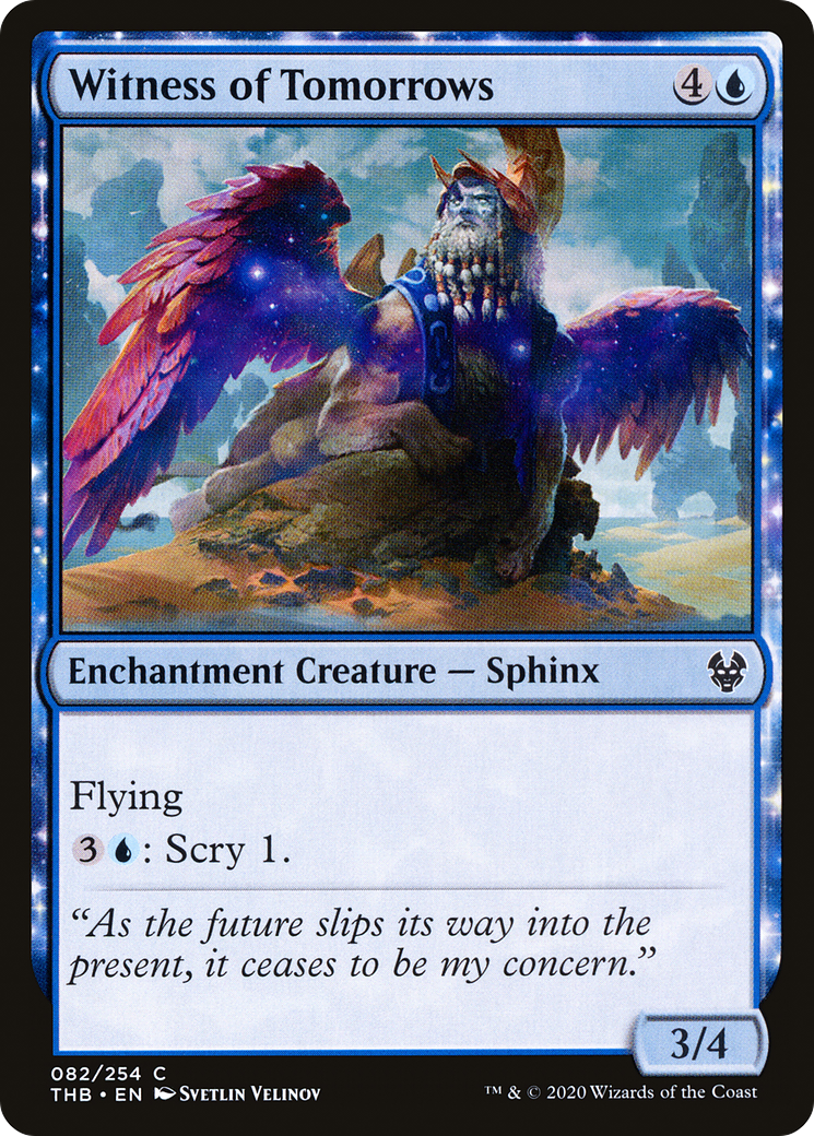 Witness of Tomorrows (THB-082) - Theros Beyond Death: (nyxtouched) Foil - Premium MTG Single from Wizards of the Coast - Just $0.08! Shop now at Game Crave Tournament Store