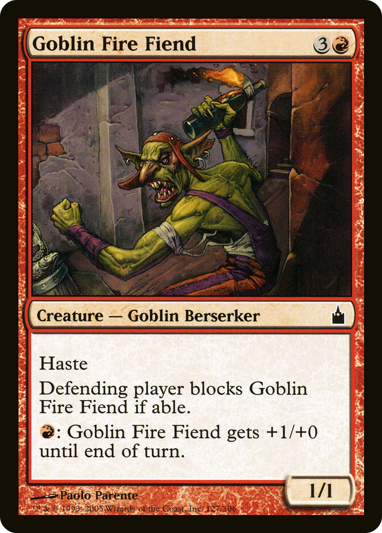 Goblin Fire Fiend (RAV-127) - Ravnica: City of Guilds Foil - Premium MTG Single from Wizards of the Coast - Just $0.11! Shop now at Game Crave Tournament Store