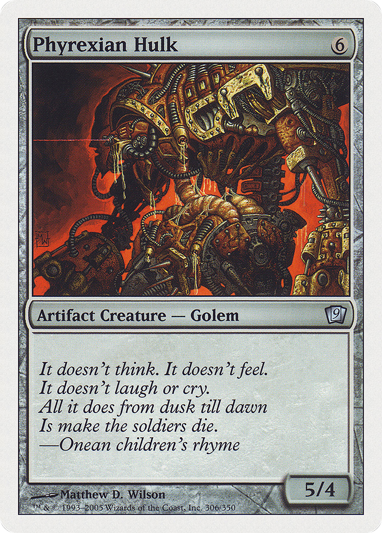 Phyrexian Hulk (9ED-306) - Ninth Edition - Premium MTG Single from Wizards of the Coast - Just $0.25! Shop now at Game Crave Tournament Store