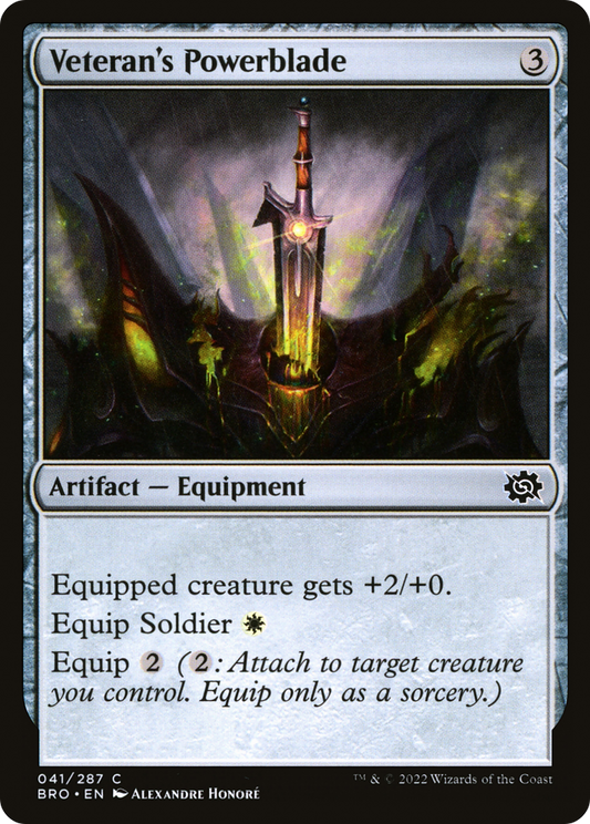 Veteran's Powerblade (BRO-041) - The Brothers' War - Premium MTG Single from Wizards of the Coast - Just $0.08! Shop now at Game Crave Tournament Store
