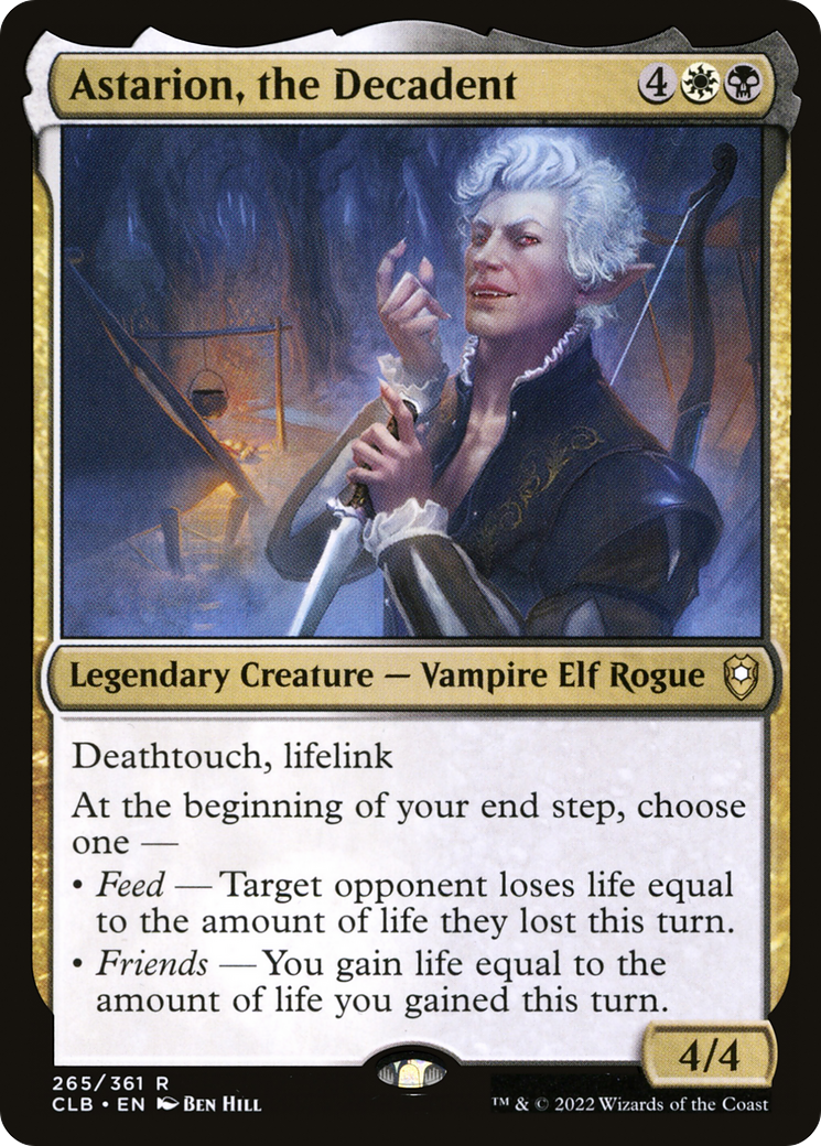 Astarion, the Decadent (CLB-265) - Commander Legends: Battle for Baldur's Gate - Premium MTG Single from Wizards of the Coast - Just $0.26! Shop now at Game Crave Tournament Store