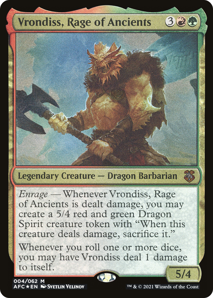 Vrondiss, Rage of Ancients (OAFC-004) - Forgotten Realms Commander Display Commanders Etched Foil - Premium MTG Single from Wizards of the Coast - Just $0.25! Shop now at Game Crave Tournament Store