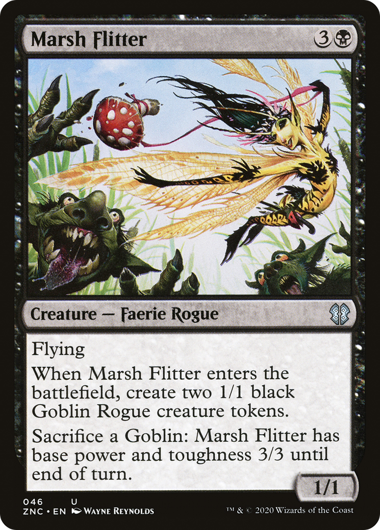 Marsh Flitter (ZNC-046) - Zendikar Rising Commander - Premium MTG Single from Wizards of the Coast - Just $0.25! Shop now at Game Crave Tournament Store