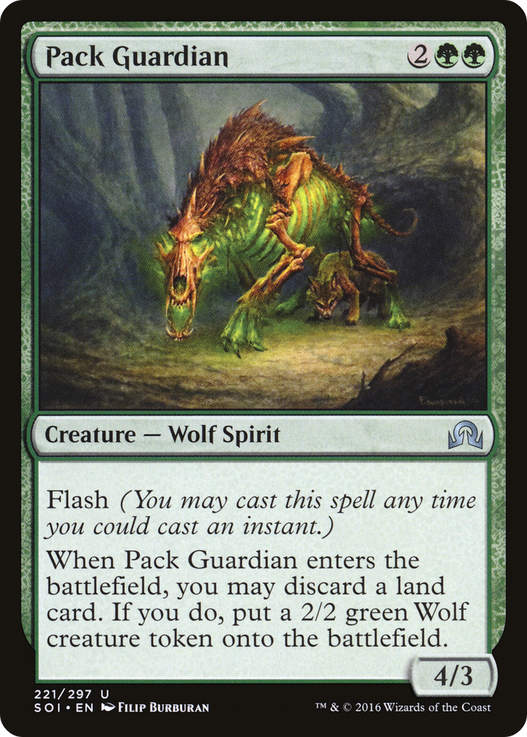 Pack Guardian (SOI-221) - Shadows over Innistrad Foil - Premium MTG Single from Wizards of the Coast - Just $0.41! Shop now at Game Crave Tournament Store
