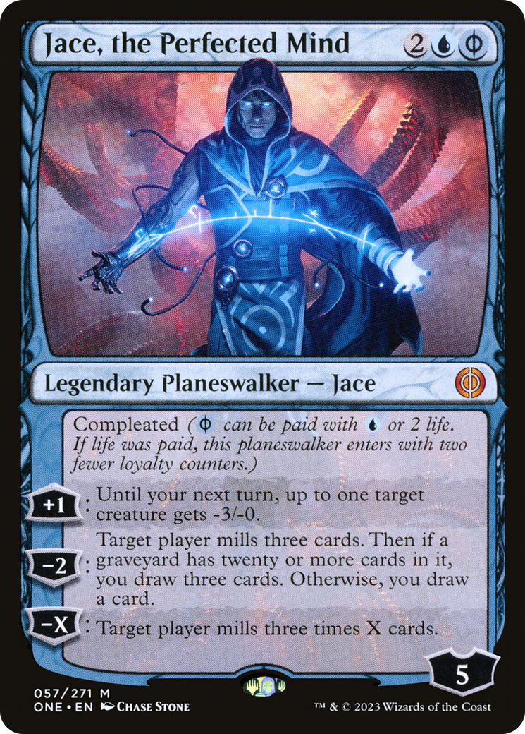 Jace, the Perfected Mind (ONE-057) - Phyrexia: All Will Be One Foil - Premium MTG Single from Wizards of the Coast - Just $2.16! Shop now at Game Crave Tournament Store