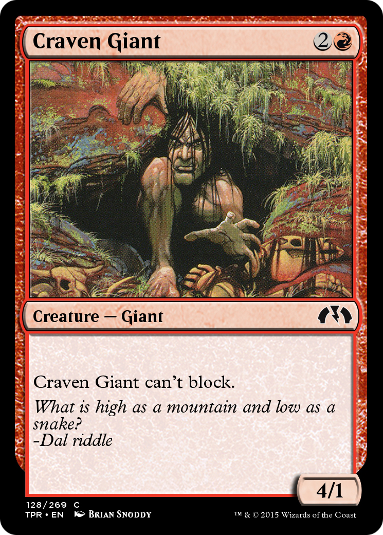 Craven Giant (TPR-128) - Tempest Remastered - Premium MTG Single from Wizards of the Coast - Just $0! Shop now at Game Crave Tournament Store