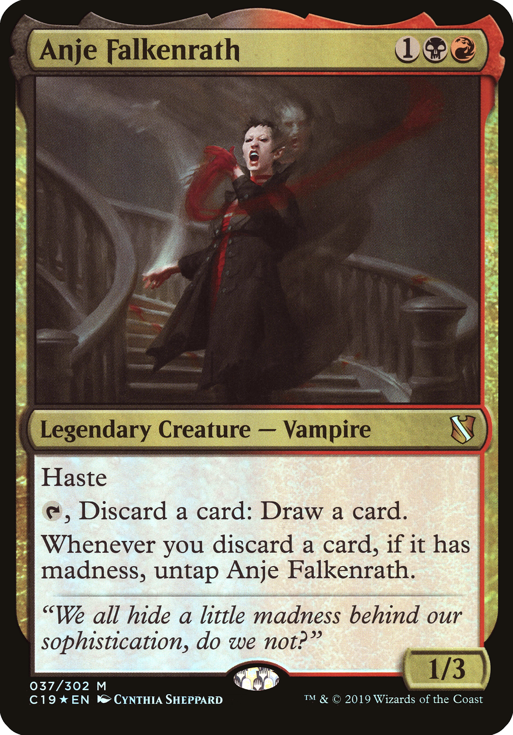 Anje Falkenrath (OC19-037) - Commander 2019 Oversized Foil - Premium MTG Single from Wizards of the Coast - Just $0.14! Shop now at Game Crave Tournament Store