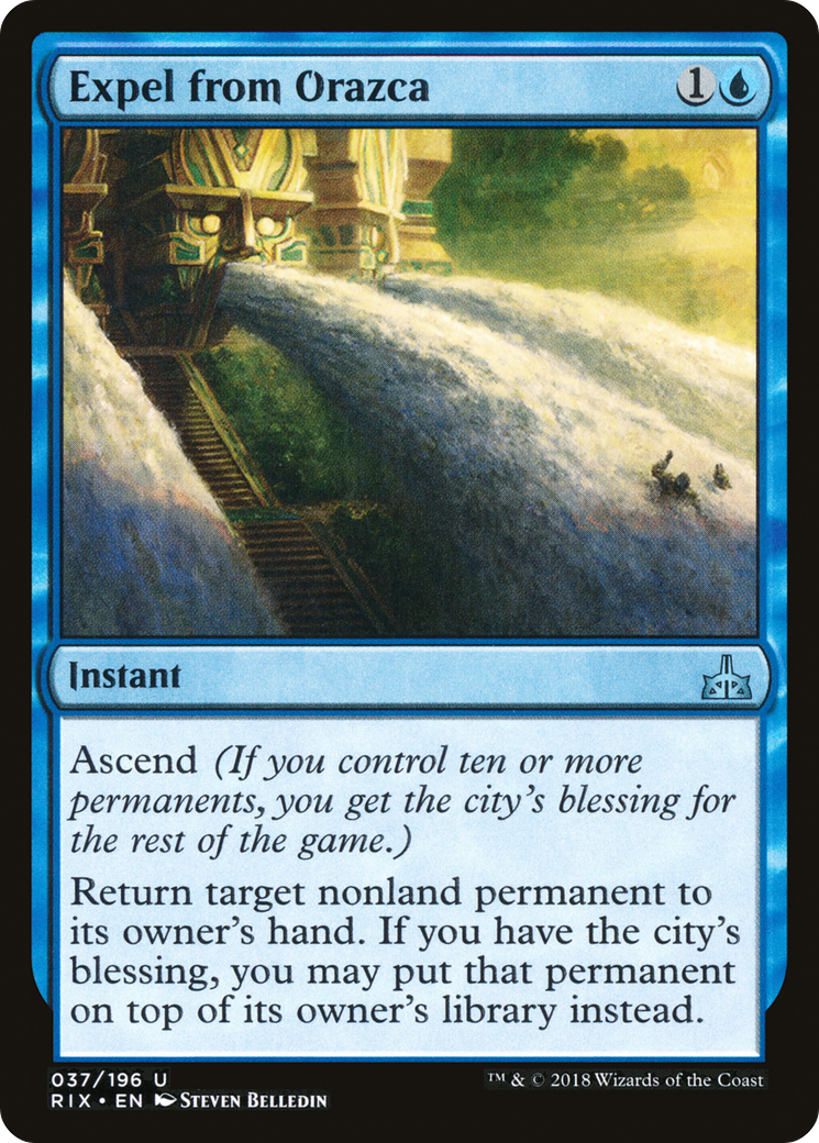 Expel from Orazca (RIX-037) - Rivals of Ixalan Foil - Premium MTG Single from Wizards of the Coast - Just $0.34! Shop now at Game Crave Tournament Store