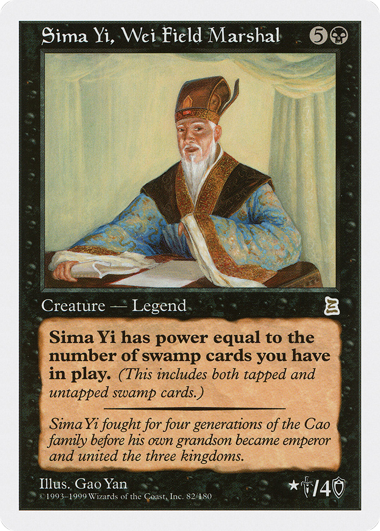 Sima Yi, Wei Field Marshal (PTK-082) - Portal Three Kingdoms - Premium MTG Single from Wizards of the Coast - Just $5.73! Shop now at Game Crave Tournament Store