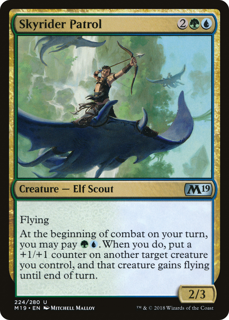 Skyrider Patrol (M19-224) - Core Set 2019 Foil - Premium MTG Single from Wizards of the Coast - Just $0.11! Shop now at Game Crave Tournament Store