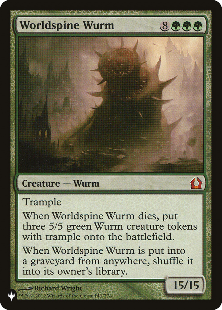 Worldspine Wurm (PLST-RTR-140) - The List - Premium MTG Single from Wizards of the Coast - Just $2.47! Shop now at Game Crave Tournament Store