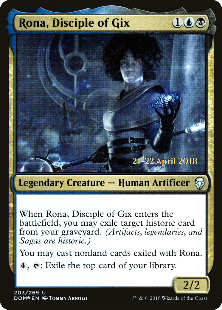 Rona, Disciple of Gix (PDOM-203S) - Dominaria Promos Foil - Premium MTG Single from Wizards of the Coast - Just $0.41! Shop now at Game Crave Tournament Store