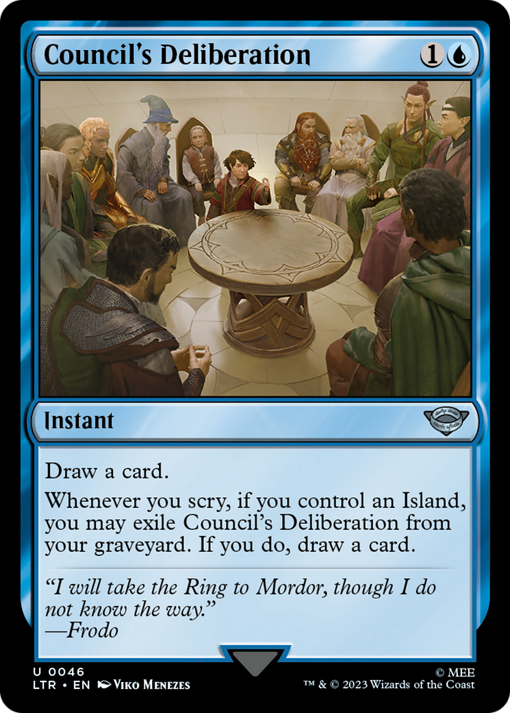 Council's Deliberation (LTR-046) - The Lord of the Rings: Tales of Middle-earth - Premium MTG Single from Wizards of the Coast - Just $0.25! Shop now at Game Crave Tournament Store