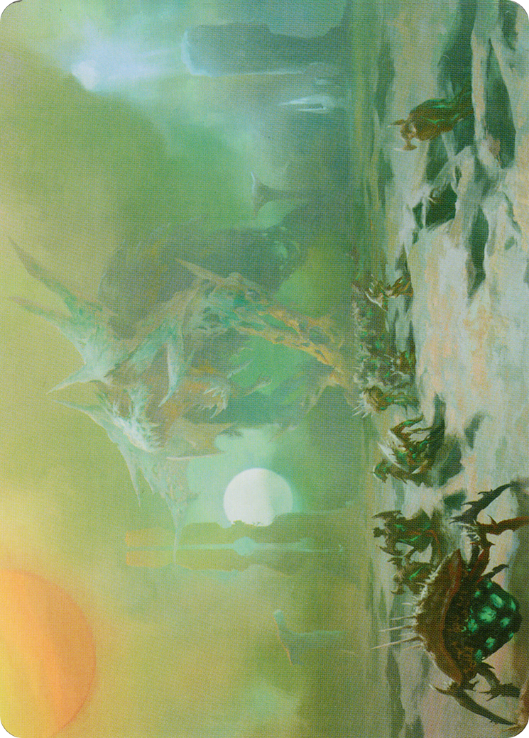 Green Sun's Twilight // Green Sun's Twilight (AONE-039) - Phyrexia: All Will Be One Art Series (Borderless) - Premium MTG Single from Wizards of the Coast - Just $0! Shop now at Game Crave Tournament Store