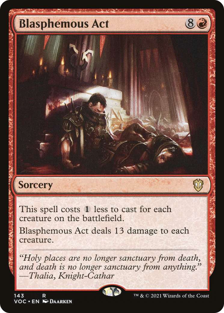 Blasphemous Act (VOC-143) - Crimson Vow Commander - Premium MTG Single from Wizards of the Coast - Just $0.39! Shop now at Game Crave Tournament Store