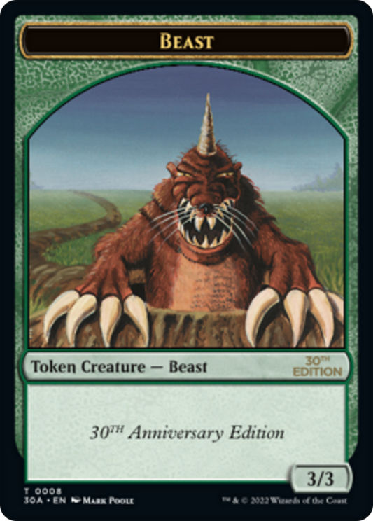 Beast (T30A-008) - 30th Anniversary Tokens - Premium MTG Single from Wizards of the Coast - Just $3.55! Shop now at Game Crave Tournament Store