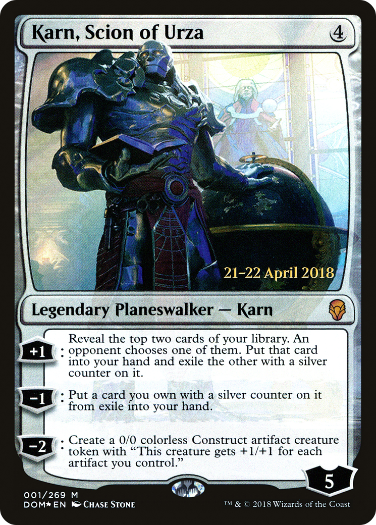 Karn, Scion of Urza (PDOM-01S) - Dominaria Promos Foil - Premium MTG Single from Wizards of the Coast - Just $3.21! Shop now at Game Crave Tournament Store
