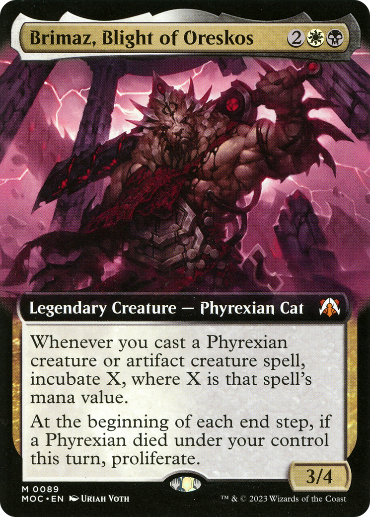 Brimaz, Blight of Oreskos (MOC-089) - March of the Machine Commander: (Extended Art) Foil - Premium MTG Single from Wizards of the Coast - Just $1.18! Shop now at Game Crave Tournament Store