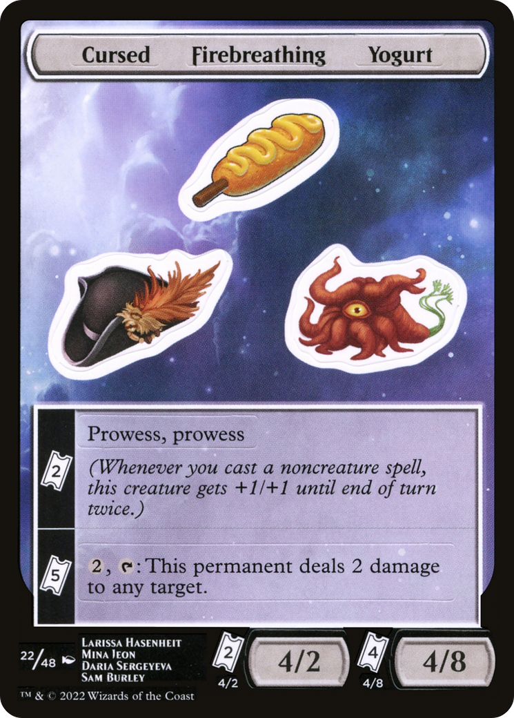 Cursed Firebreathing Yogurt (SUNF-022) - Unfinity Sticker Sheets - Premium MTG Single from Wizards of the Coast - Just $0.23! Shop now at Game Crave Tournament Store
