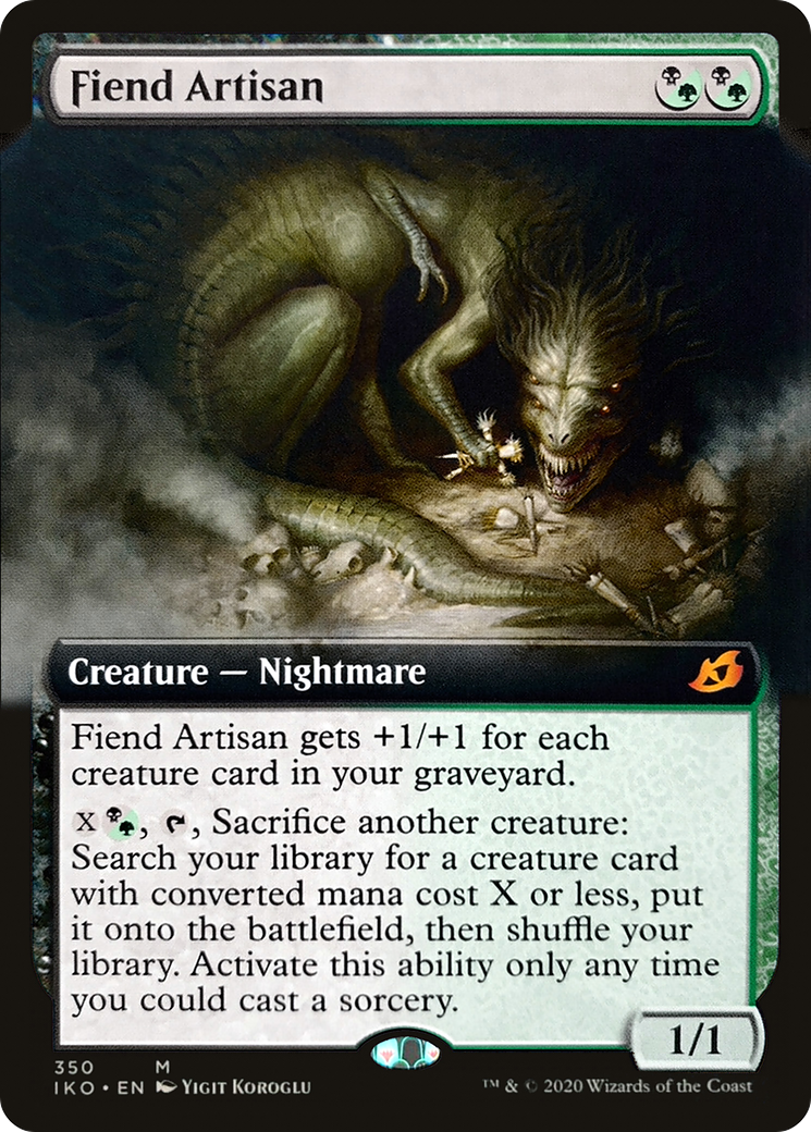 Fiend Artisan (IKO-350) - Ikoria: Lair of Behemoths: (Extended Art) - Premium MTG Single from Wizards of the Coast - Just $1.21! Shop now at Game Crave Tournament Store