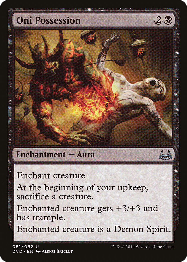 Oni Possession (DVD-051) - Duel Decks Anthology: Divine vs. Demonic - Premium MTG Single from Wizards of the Coast - Just $0.08! Shop now at Game Crave Tournament Store