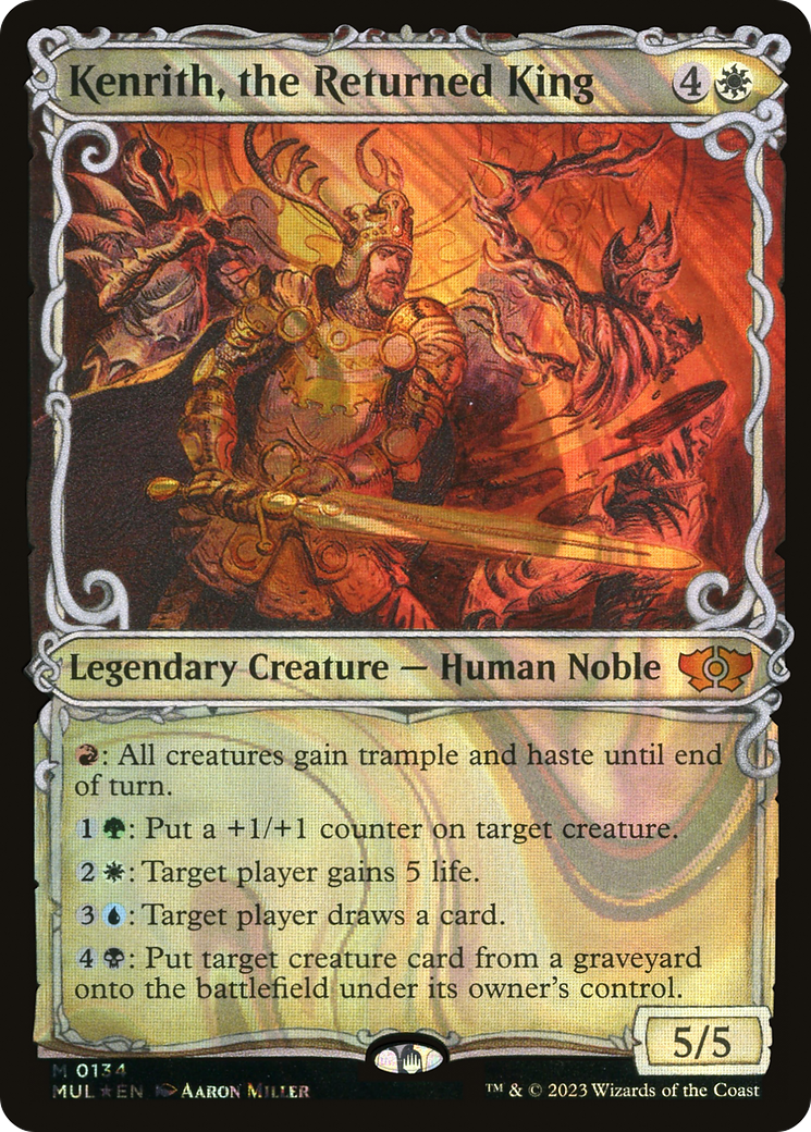 Kenrith, the Returned King (MUL-134) - Multiverse Legends: (Showcase) Foil - Premium MTG Single from Wizards of the Coast - Just $29.06! Shop now at Game Crave Tournament Store